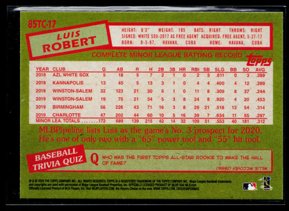 2020 Topps Chrome Luis Robert 1985 Topps Baseball #85TC-17