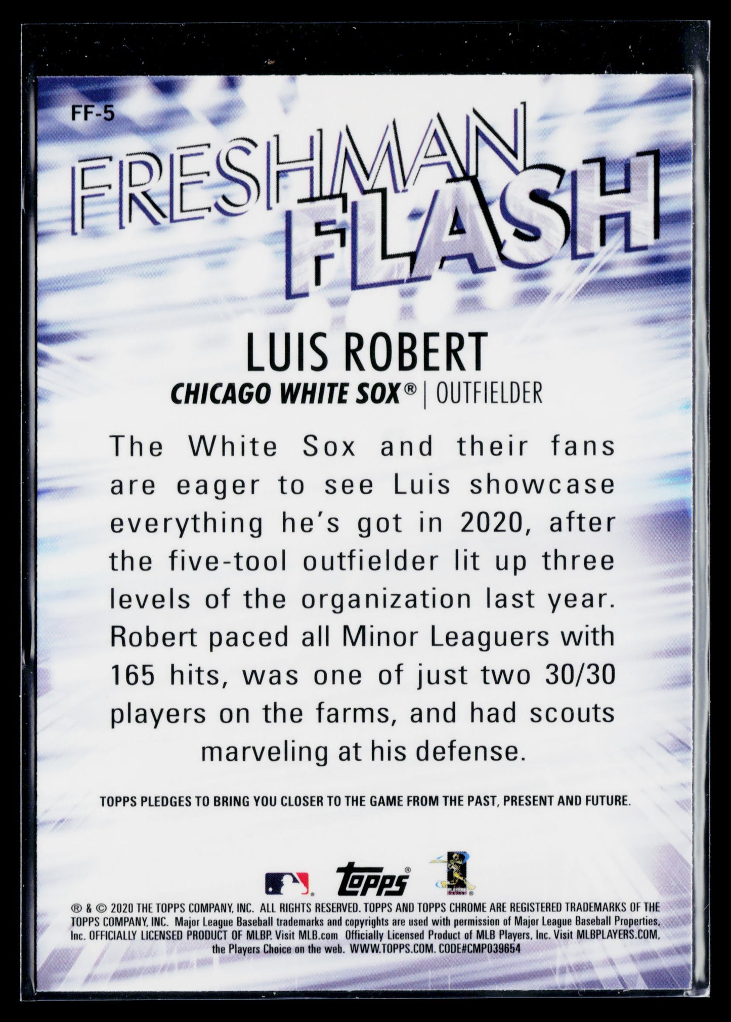 2020 Topps Chrome Luis Robert Freshman Flash #FF-5