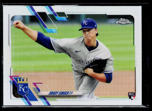 2021 Topps Chrome Brady Singer Rookie Refractor #166