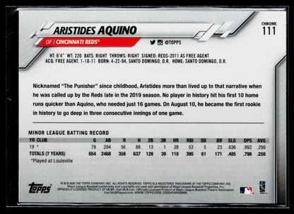 2020 Topps Chrome Aristides Aquino Rookie #111