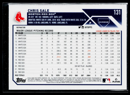 2023 Topps Chrome Chris Sale Refractors #131