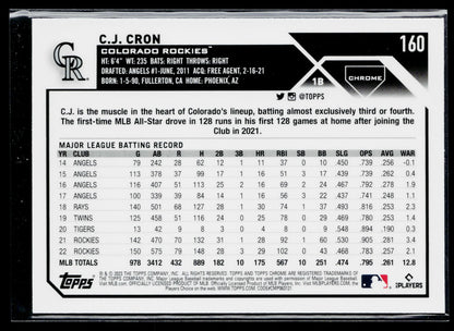 2023 Topps Chrome C.J. Cron Pink #160