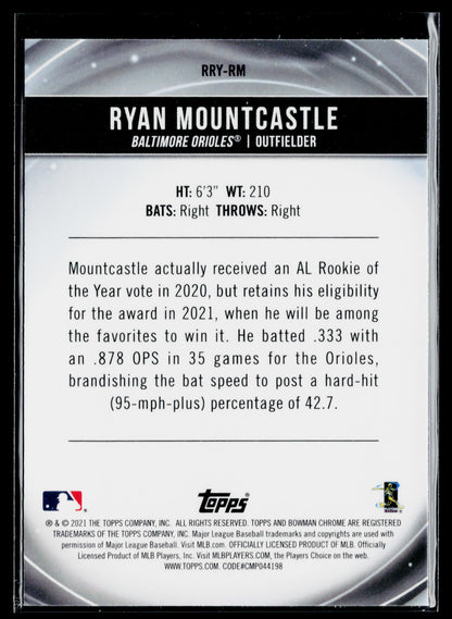 2021 Bowman Ryan Mountcastle Chrome Rookie of the Year Favorites #RRY-RM