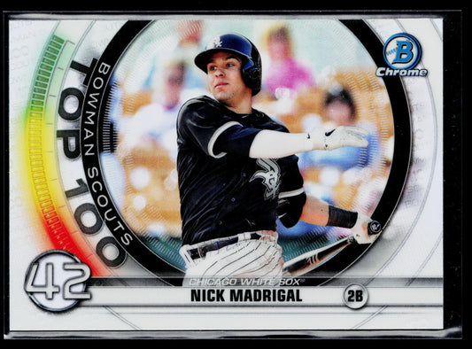 2020 Bowman Nick Madrigal Chrome Bowman Scouts Top 100 #BTP-42