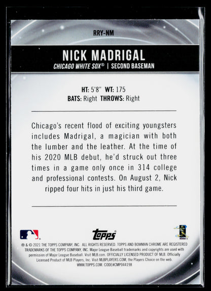 2021 Bowman Nick Madrigal Chrome Rookie of the Year Favorites #RRY-NM