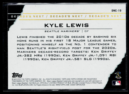 2020 Topps Chrome Update Kyle Lewis Decade's Next #DNC-19