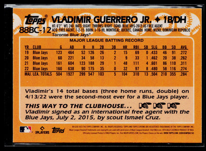 2023 Topps Chrome Vladimir Guerrero Jr. 1988 35th Anniversary #88BC-12