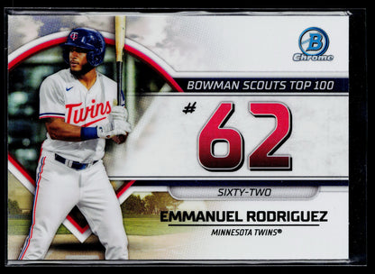 2023 Bowman Emmanuel Rodriguez Bowman Scouts Top 100 #BTP-62
