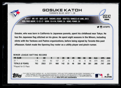 2022 Topps Chrome Update Gosuke Katoh Purple #USC42
