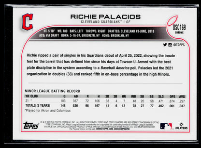 2022 Topps Chrome Update Richie Palacios Purple #USC169
