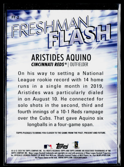 2020 Topps Chrome Aristides Aquino Freshman Flash #FF-2