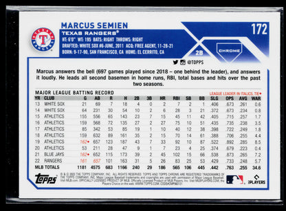 2023 Topps Chrome Marcus Semien Sepia #172