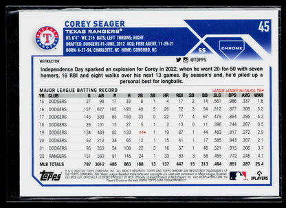 2023 Topps Chrome Corey Seager Refractors #45
