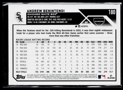 2023 Topps Chrome Andrew Benintendi Prism Refractors #180