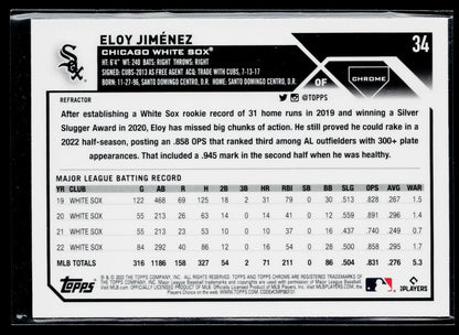2023 Topps Chrome Eloy Jiménez Refractors #34