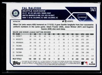 2023 Topps Chrome Cal Raleigh Refractors #141