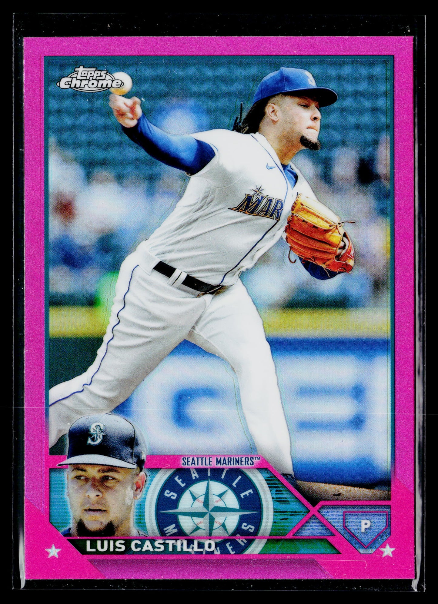 2023 Topps Chrome Luis Castillo Pink #13