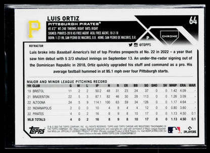 2023 Topps Chrome Luis Ortiz Refractors #64
