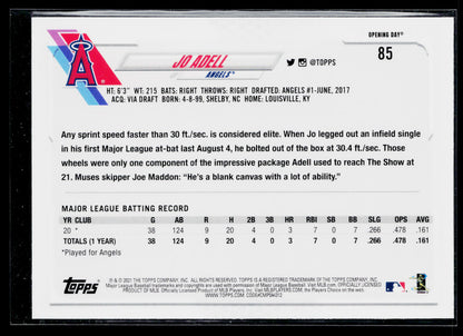 2021 Topps Opening Day Jo Adell Rookie #85