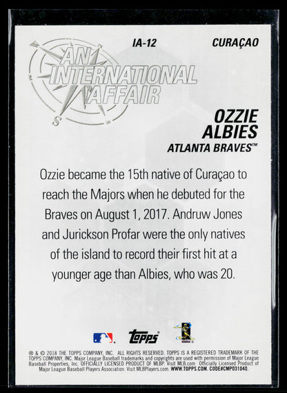 2018 Topps Update Ozzie Albies An International Affair #IA-12