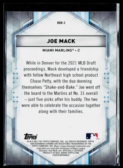 2021 Bowman Draft Joe Mack Bowman Draft Night #BDN-3