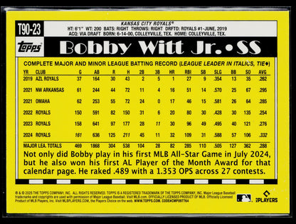 2025 Topps Bobby Witt Jr. 1990 35th Anniversary (Series One) #T90-23