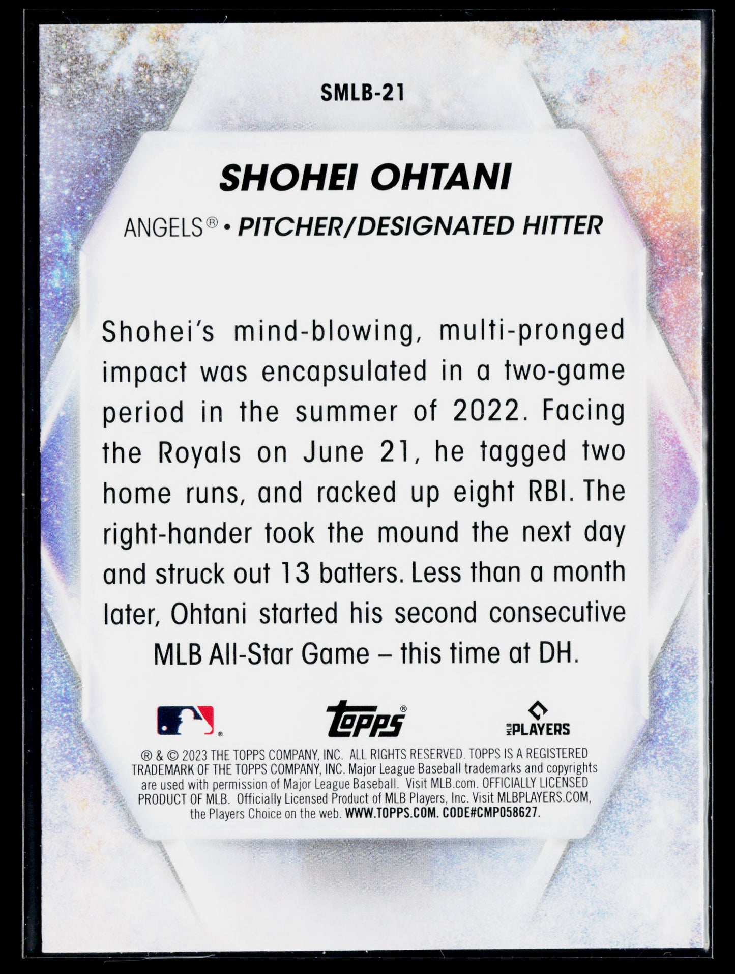 2023 Topps Shohei Ohtani Stars of MLB #SMLB-21