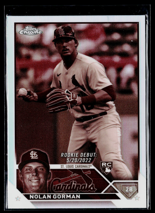 2023 Topps Chrome Update Nolan Gorman Sepia #USC145