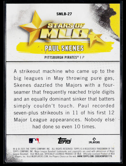 2025 Topps Paul Skenes Stars of MLB #SMLB-27