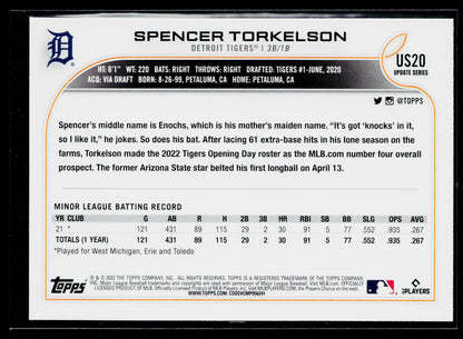 2022 Topps Update Spencer Torkelson Rookie #US20
