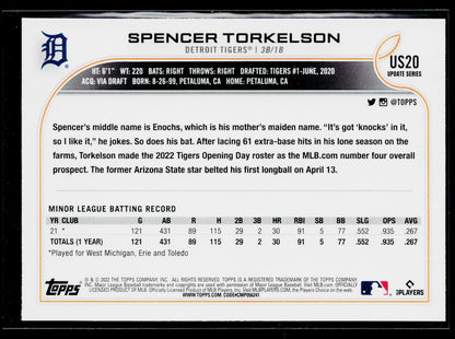 2022 Topps Update Spencer Torkelson Rookie #US20