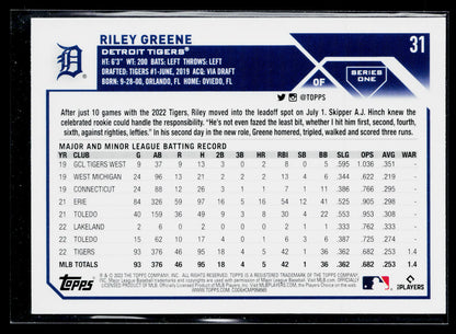 2023 Topps Riley Greene Rookie #31