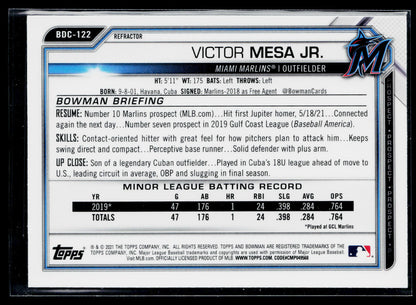 2021 Bowman Draft Victor Mesa Jr. Chrome #BDC-122