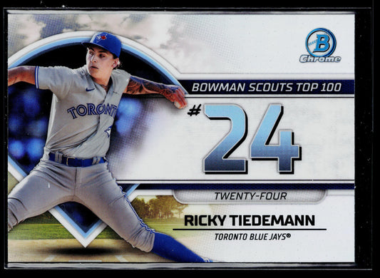 2023 Bowman Ricky Tiedemann Bowman Scouts Top 100 #BTP-24