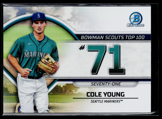 2023 Bowman Cole Young Bowman Scouts Top 100 #BTP-71