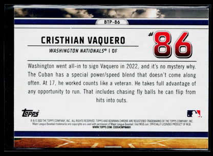 2023 Bowman Cristhian Vaquero Bowman Scouts Top 100 #BTP-86