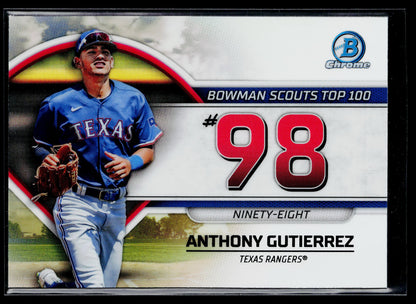 2023 Bowman Anthony Gutierrez Bowman Scouts Top 100 #BTP-98