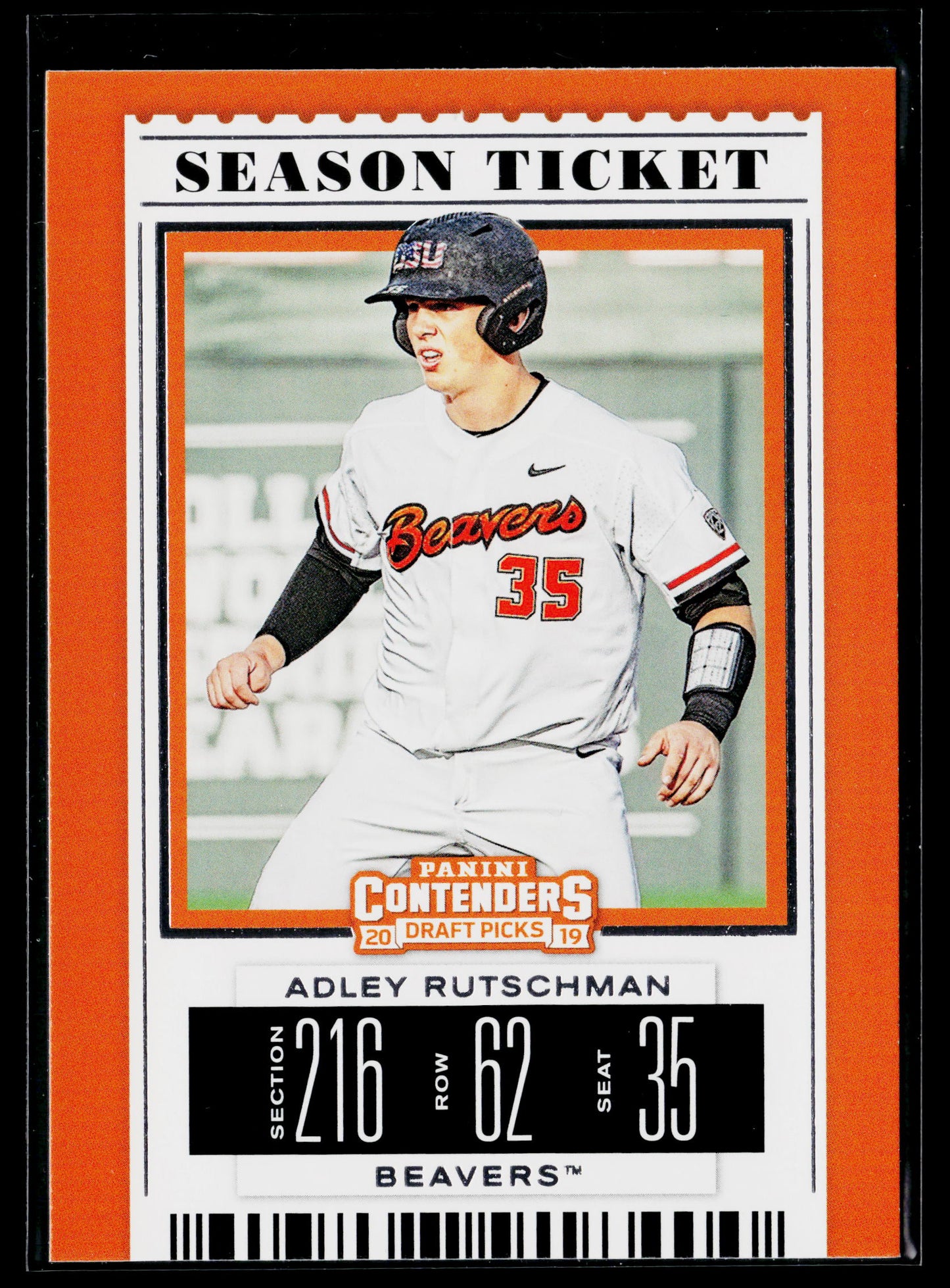 2019 Panini Contenders Draft Picks Collegiate Adley Rutschman #1a