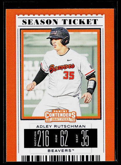 2019 Panini Contenders Draft Picks Collegiate Adley Rutschman #1a