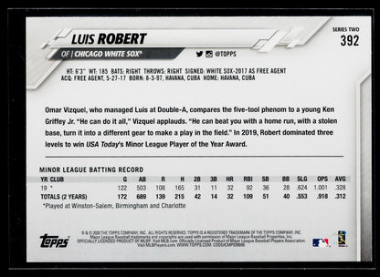 2020 Topps Luis Robert Rookie #392