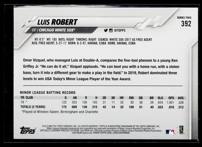 2020 Topps Luis Robert Rookie #392
