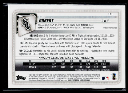 2020 Bowman Luis Robert Rookie #18