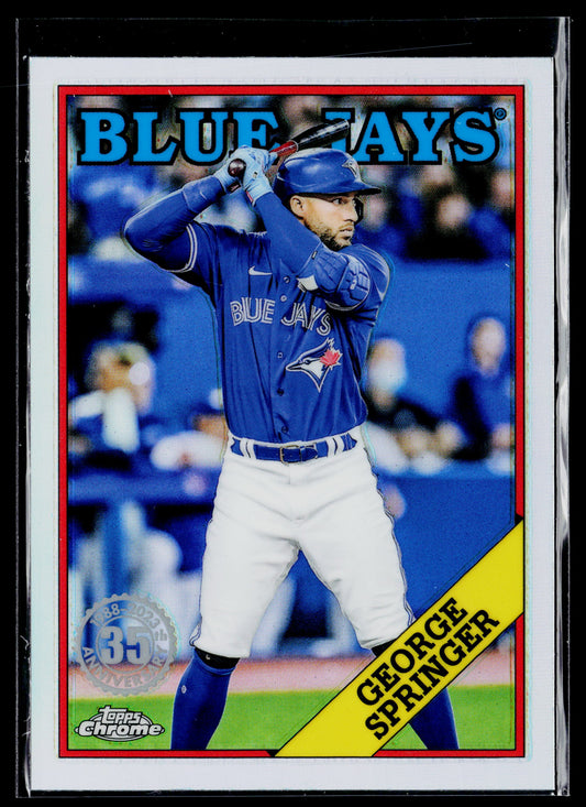 2023 Topps Chrome George Springer 1988 Topps Baseball 35th Anniversary #88BC-19