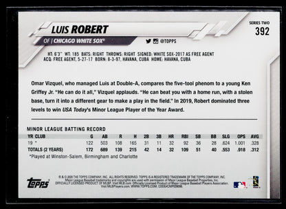 2020 Topps Luis Robert Rookie #392