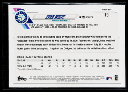 2021 Topps Evan White Rookie #151
