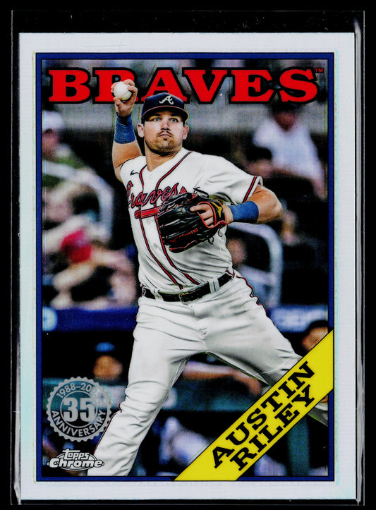 2023 Topps Chrome Austin Riley 1988 Topps Baseball 35th Anniversary #88BC-3