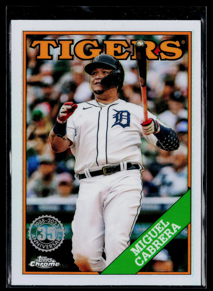 2023 Topps Chrome Miguel Cabrera 1988 Topps Baseball 35th Anniversary #88BC-4