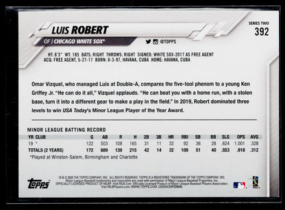 2020 Topps Luis Robert Rookie #392