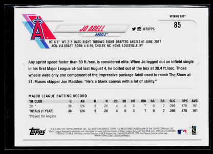 2021 Topps Opening Day Jo Adell Rookie #85
