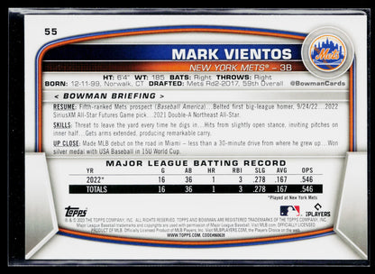 2023 Bowman Mark Vientos Rookie #55